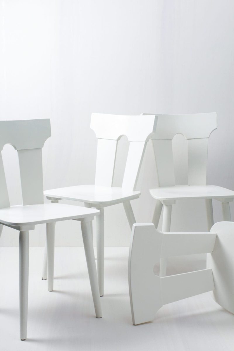 Rent rustic, white rustic farm chairs, Germany, Berlin