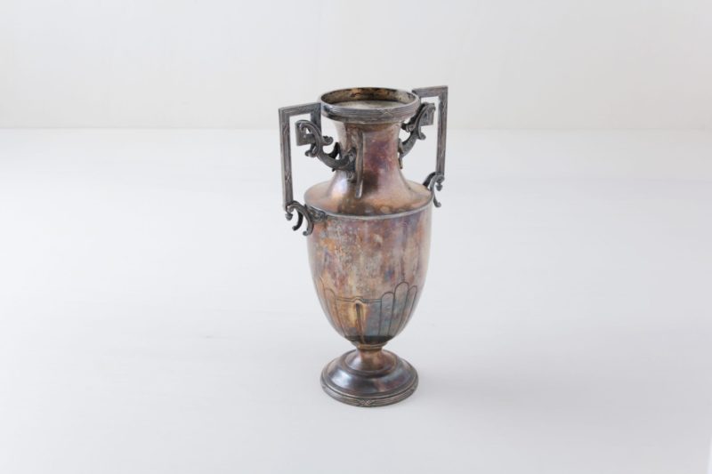 Vintage vase, silver, table decoration, rental