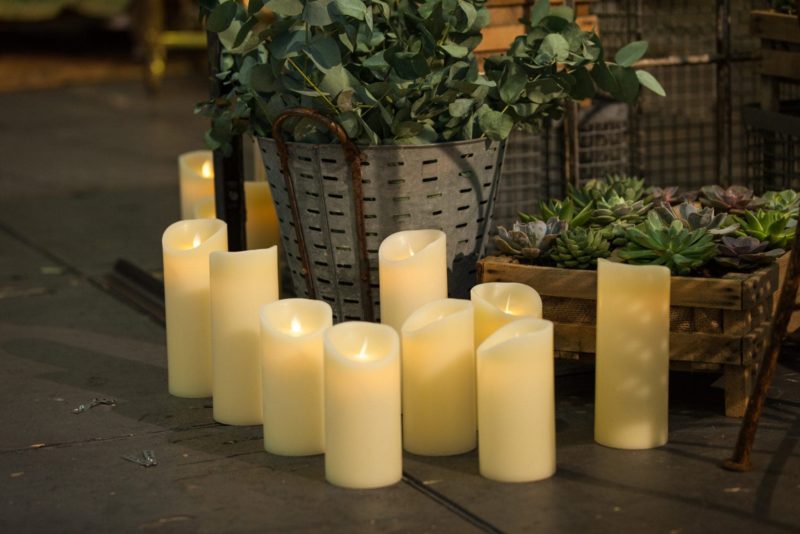 Wind light, LED real wax candles, rental