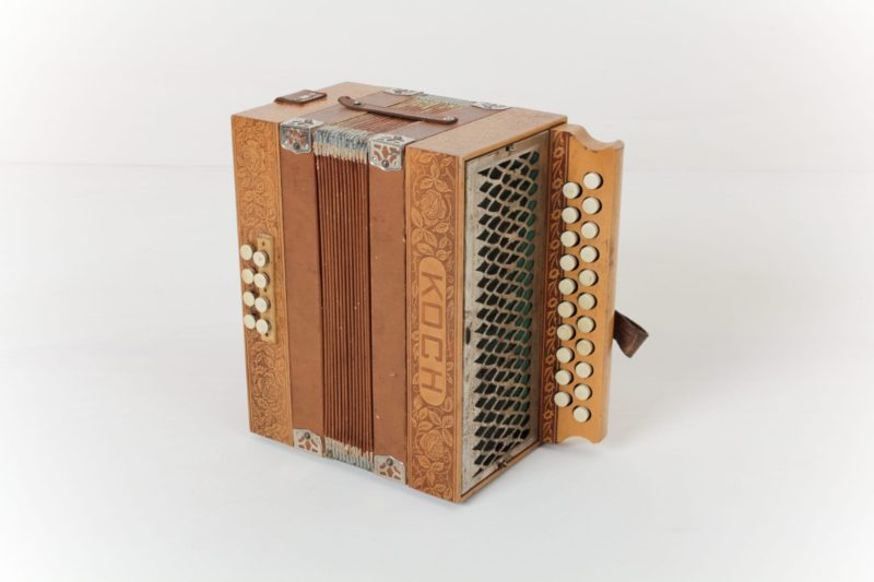 vintage accordion, event decoration, antique instrument
