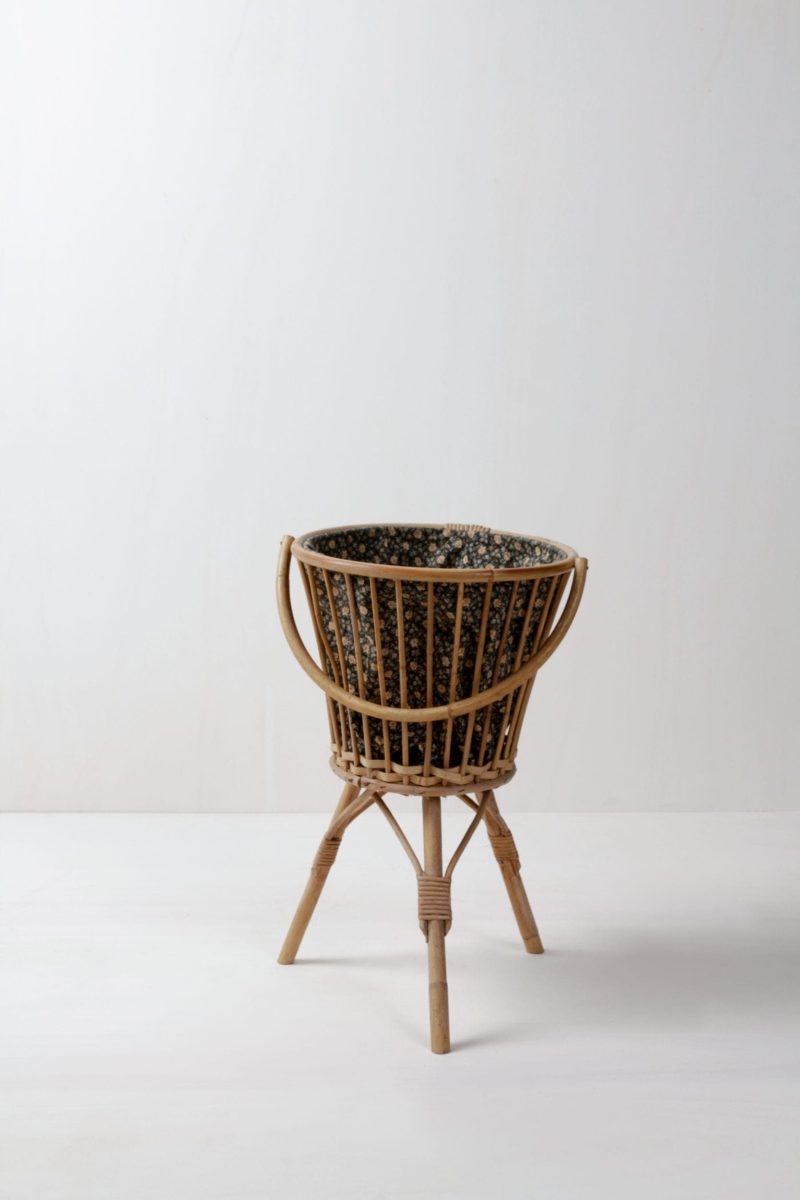 bamboo basket vintage decoration & rental furniture in Berlin