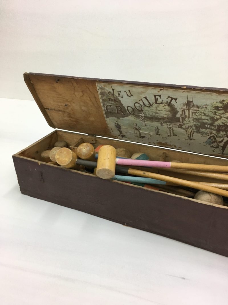 Vintage croquet game, antique toys, rent