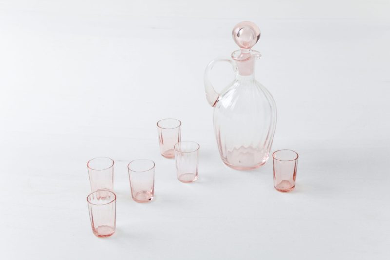Decanter set, schnapps bottles, glassware, rent, Berlin, Hamburg, Cologne