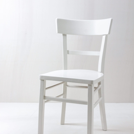 Vintage kitchen chair White semi-gloss finish for rent
