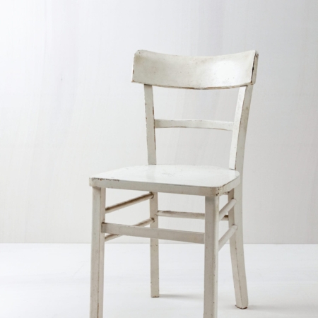Vintage kitchen chair, white with patina for ren