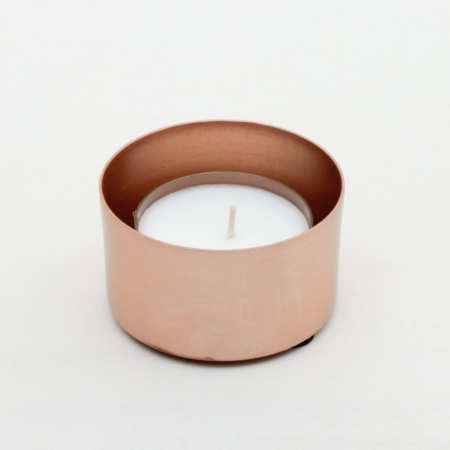 Tealight Holder Elisa Copper | The tealight holder Elisa has a beautiful copper tone and can be ideally combined with our vases of the same series in different colors and sizes for a modern touch. We rent the tealight holder Elisa without candles. You can order the corresponding tea lights separately from us. | gotvintage Rental & Event Design