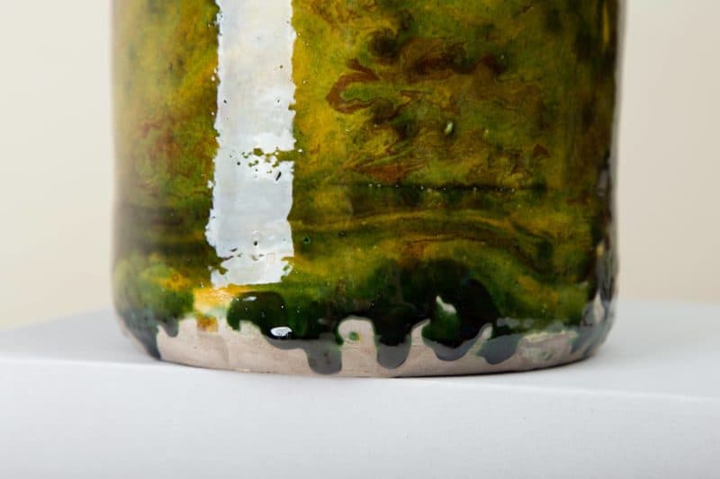  | These unique vases of the series Punca are individually and interestingly colored. Together they give a wonderful and unique impression and look great in autumn as well as in summer decoration set ups. Whether as a vase for a great autumn or cornflower bouquet or as a candy box on the buffet vase Punca is diverse and occasionally a different look.Green marbled ceramics, the old technique of marble glaze is very popular in southern Italy. The cylindrical storage jars date back to the 1930s ... | 