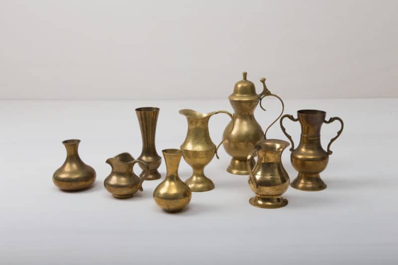 brass vases for romantic wedding decoration